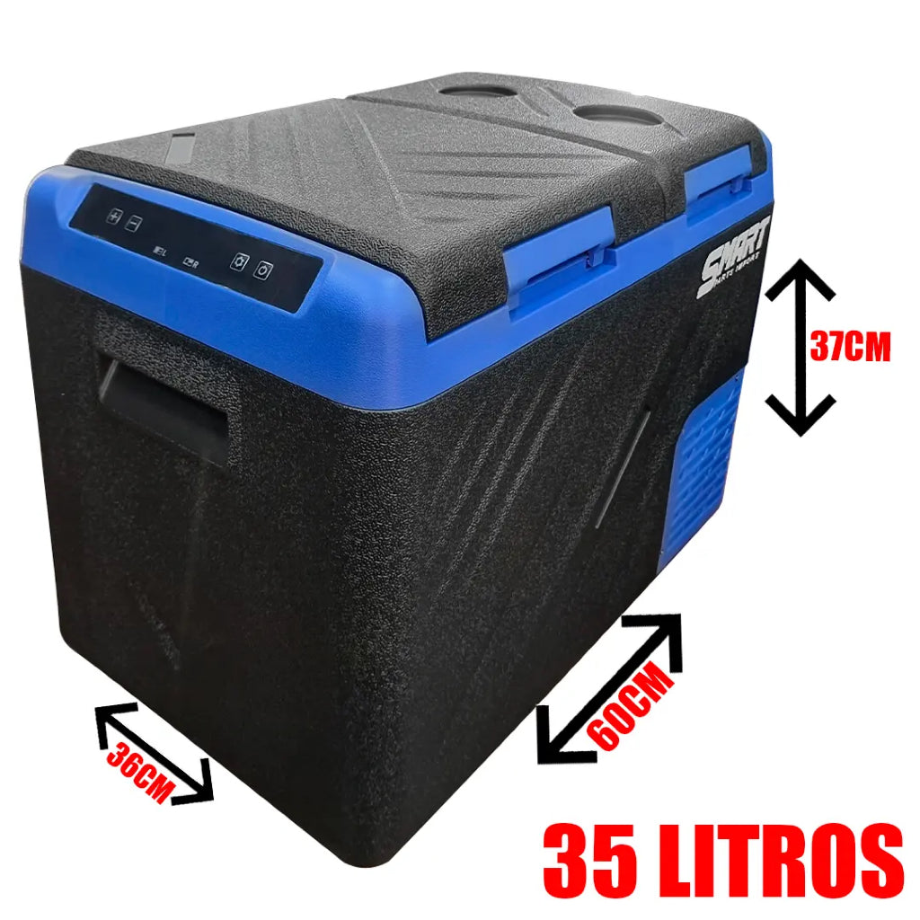 Geladeira Portátil 35 Litros Dual Zone Duas Portas - Caminhão Ônibus Van MotorHome