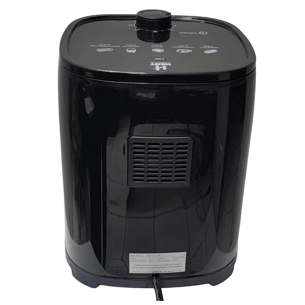 Air Fryer Automotiva 3 Litros - 12V e 24v Para Carro Caminhão Ônibus Van