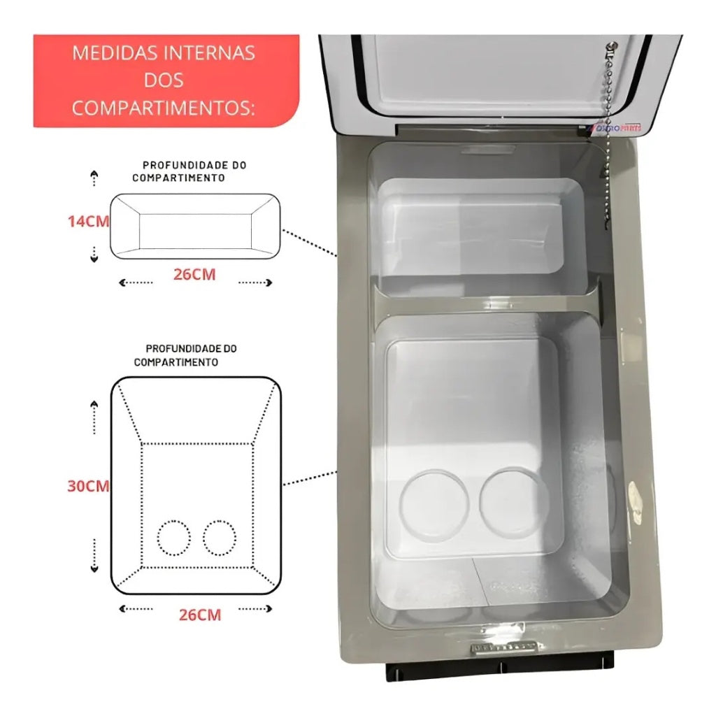 Geladeira Quadrivolt Portátil Para Caminhão Van 42 Litros Hent Automotivos