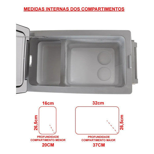 Geladeira Portátil 42 Litros Quadrivolt 12v 24v 127v 220v Quadrivolt